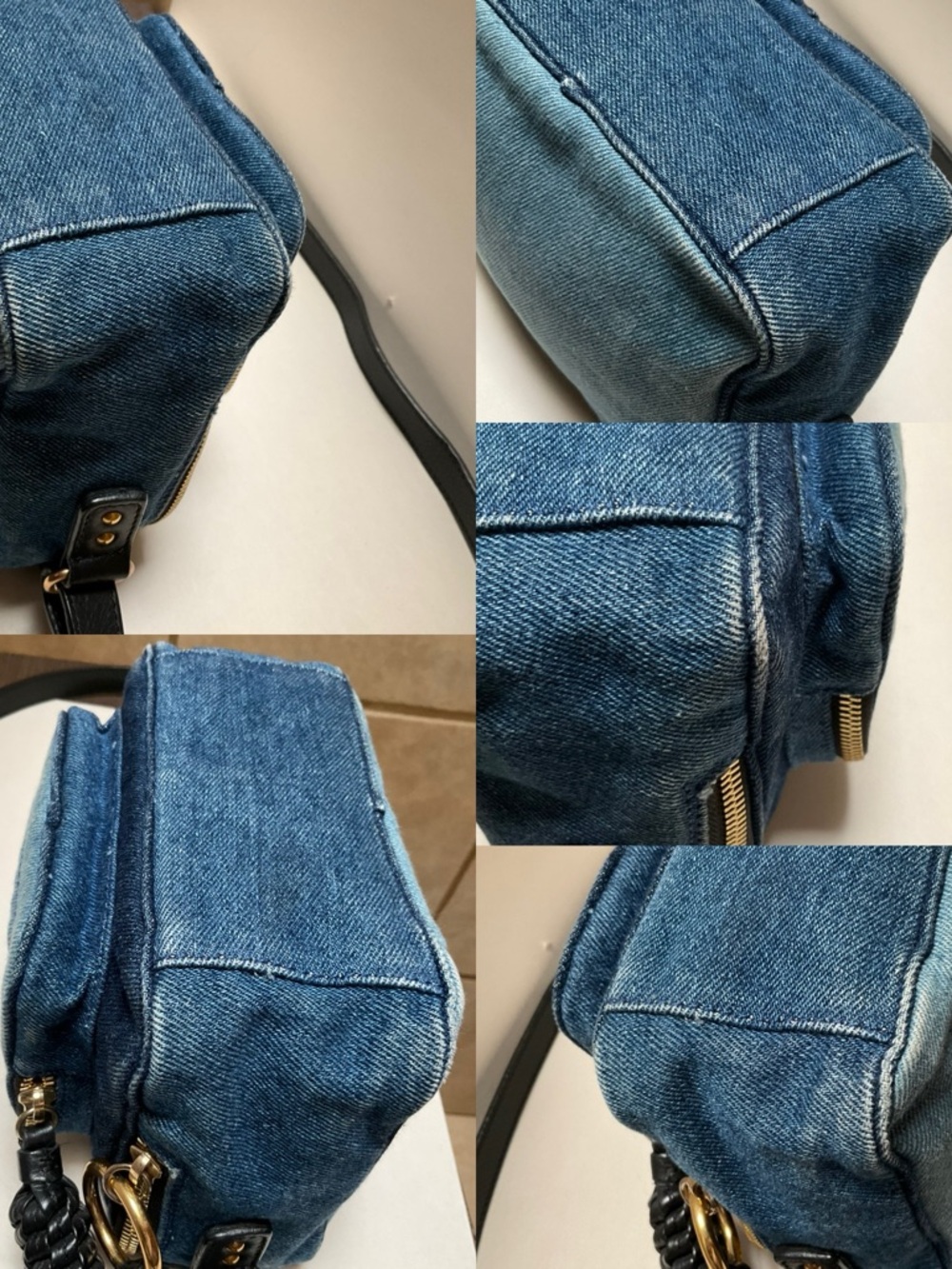 See by Chloé Patti Camera Bag Denim Blue & Black Crossbody Blue Jeans top handle - Picture 13 of 16